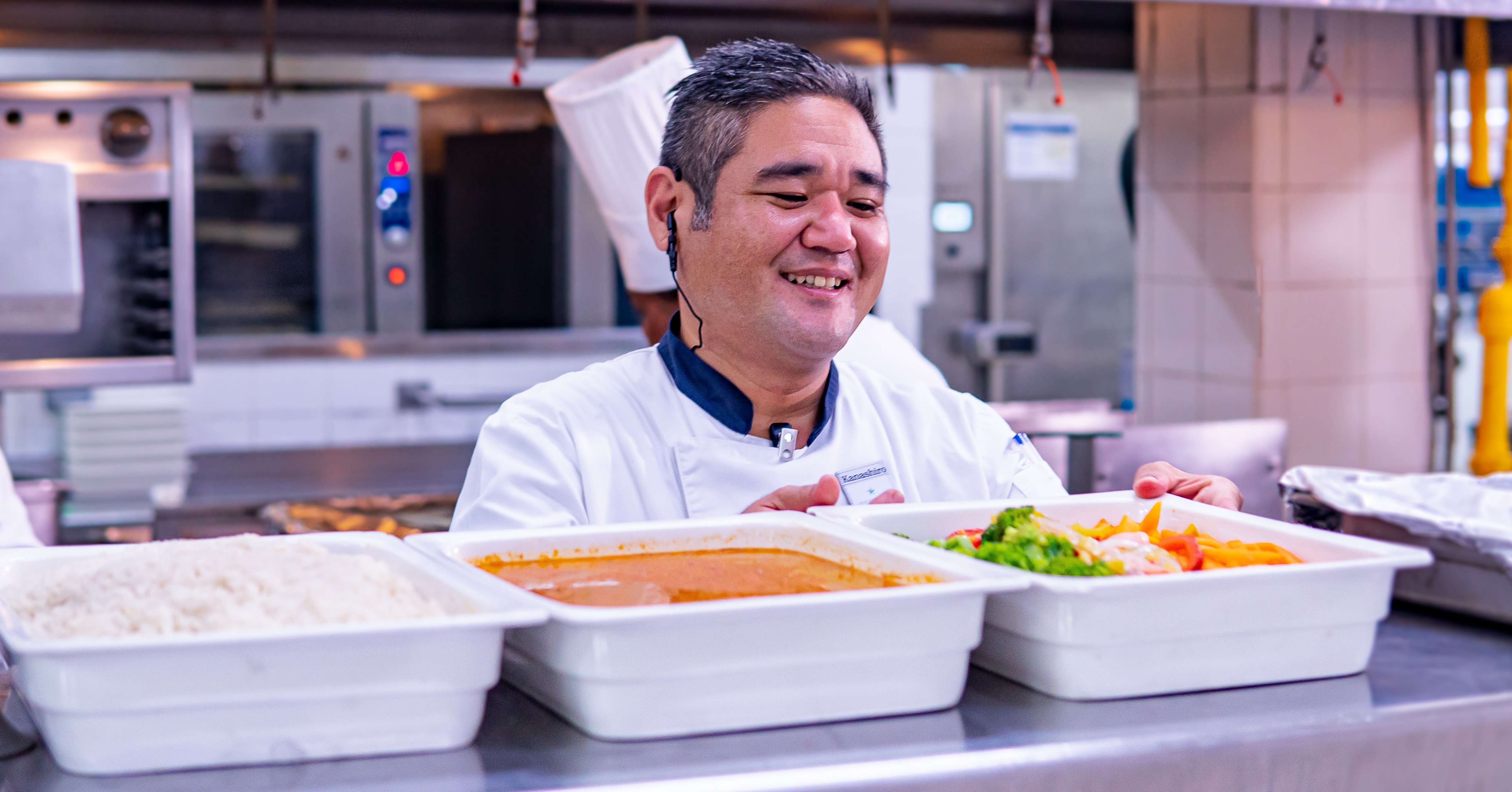 Chef in hotel kitchen
