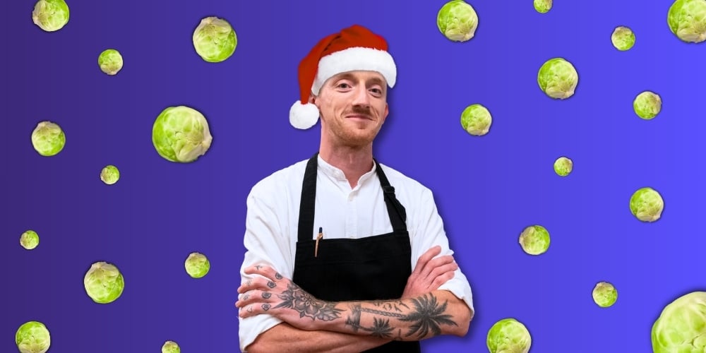 Vojtech Vegh in a santa hat